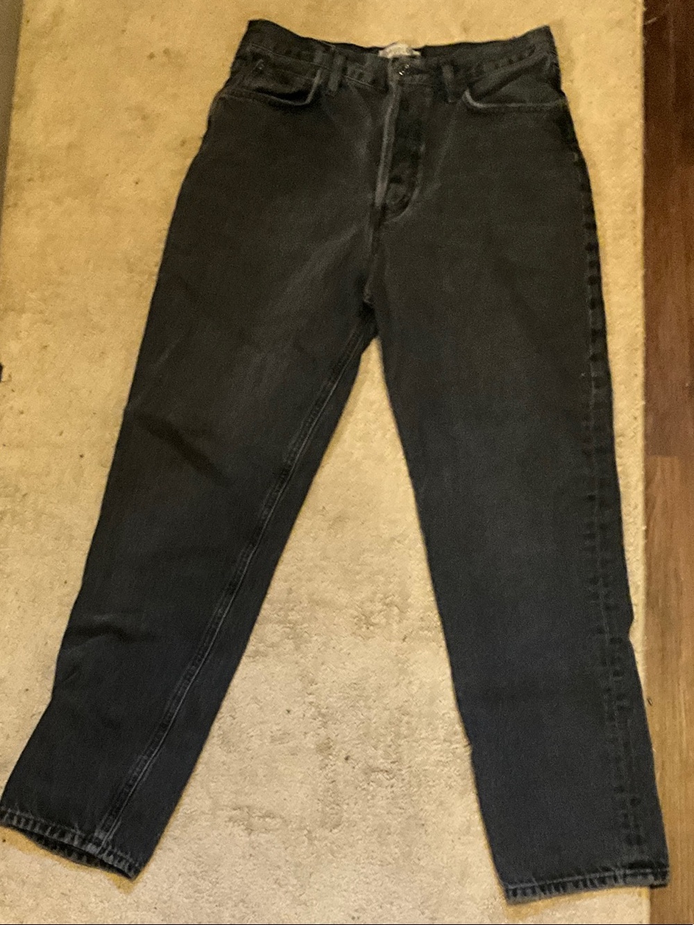 Agolde Washed Black High-Rise Jeans